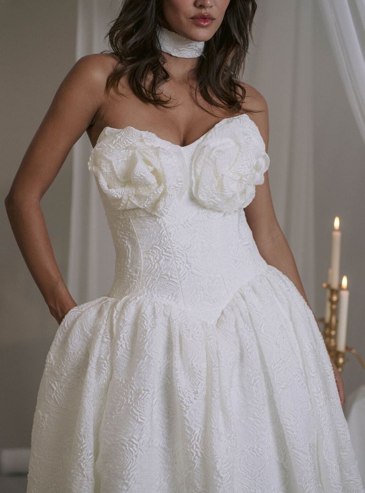 2025 Rime Arodaky -7-25 Prenses Kesim Straplez Modern Gelinlik