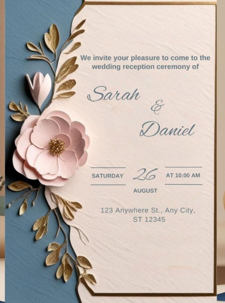 DVT-097-26 3 Boyutlu Düğün Davetiye