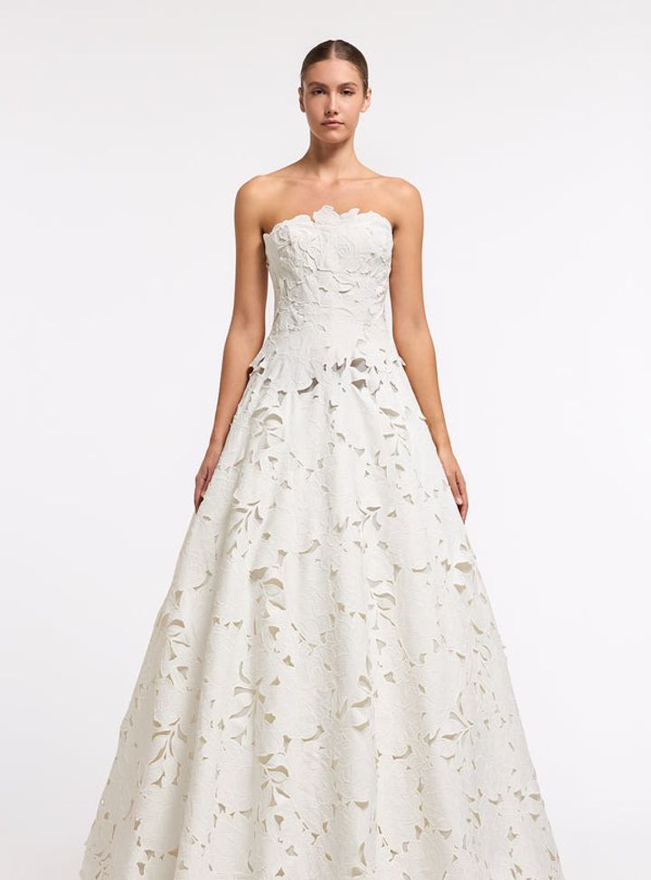 2026 Costarellos-15-26 A Kesim Straplez Göğüs Dekolteli Gelinlik