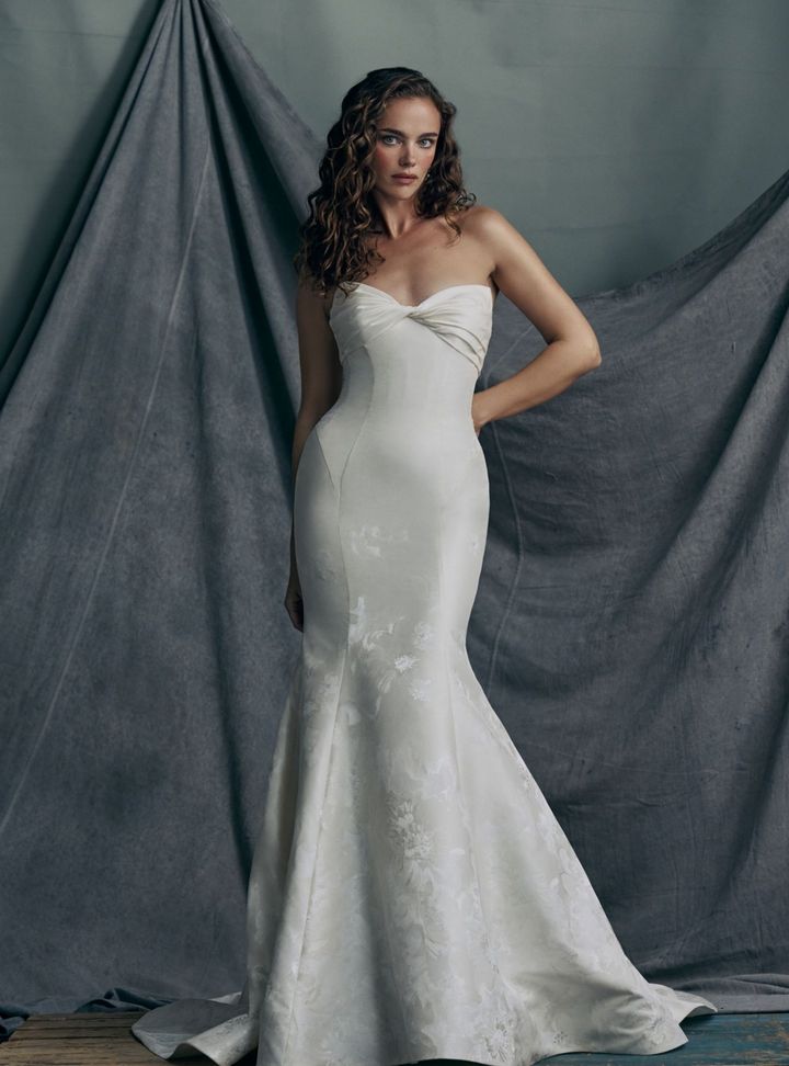 2026 Anne Barge-15-26 Balık Kesim Straplez Modern Gelinlik