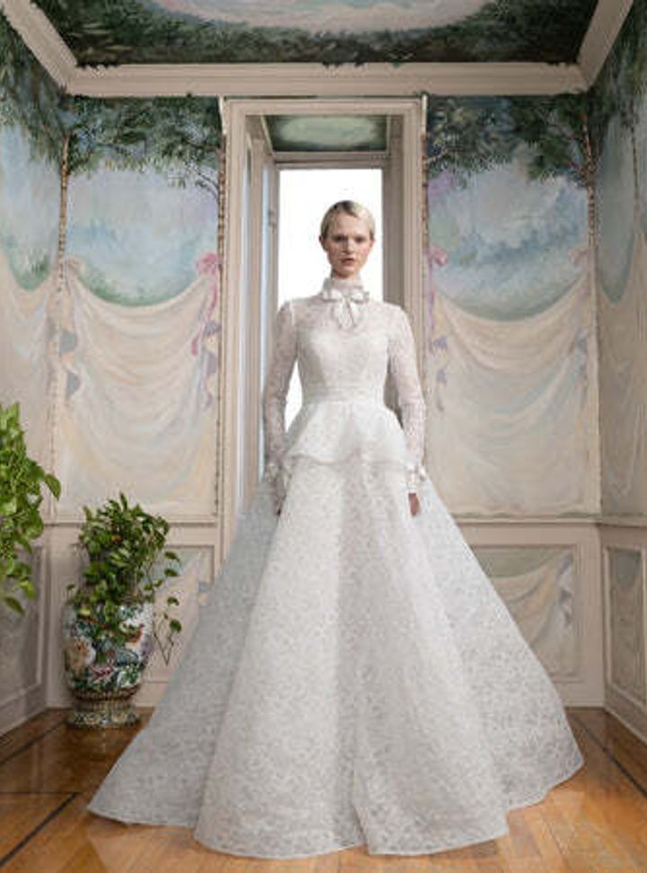 2025 Reem Acra Fiyonk Detaylı A kesim Gelinlik