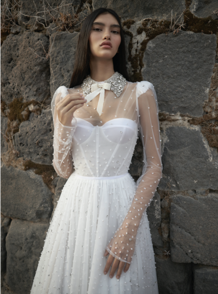 Inbal Dror-11-21 A Kesim Modern Romantik Gelinlik