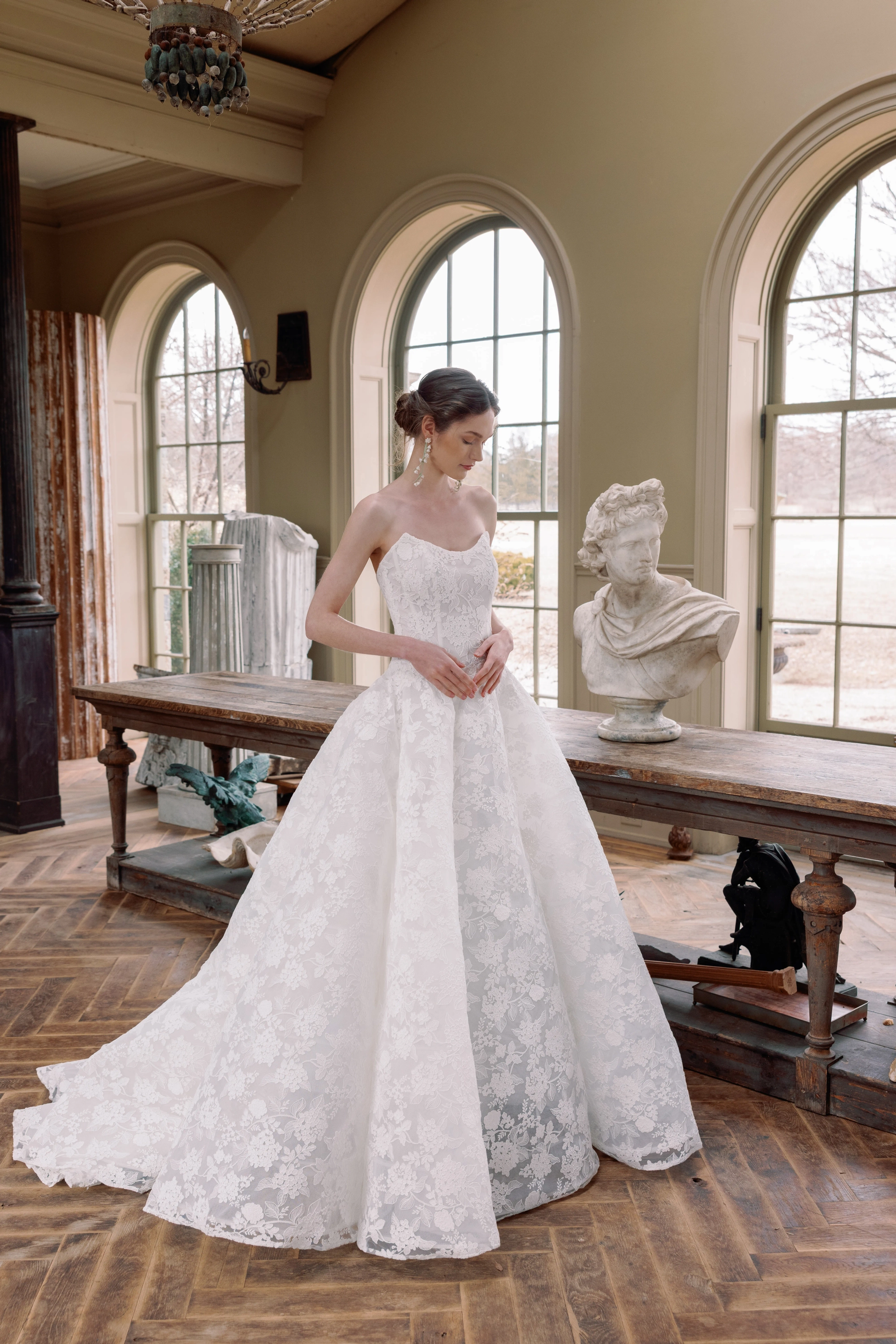 2026 Sareh Nouri -2-26 Prenses Kesim Straplez Sırt Dekolteli Gelinlik