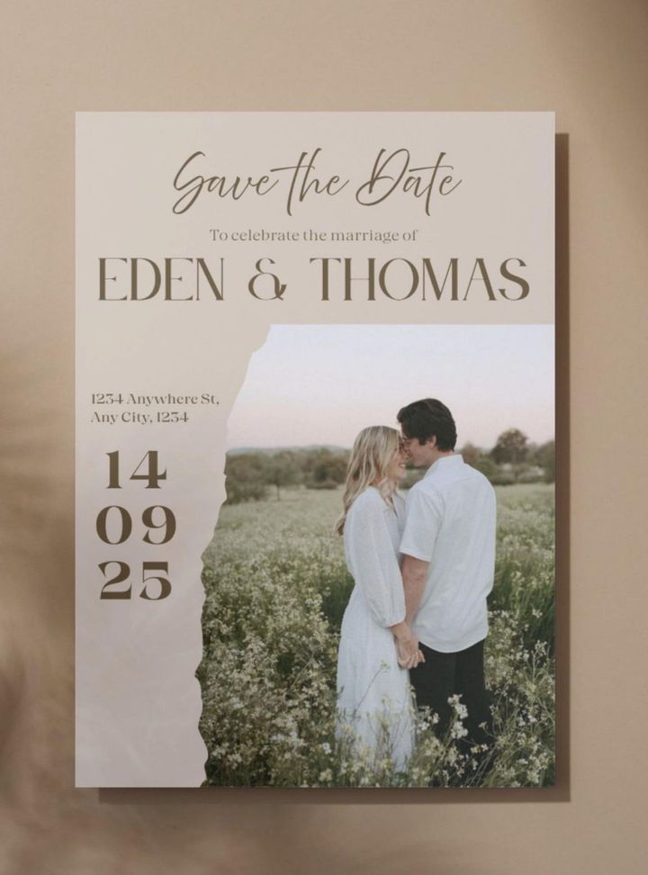 DVT-22-26 Düğün Fotoğraflı Davetiye