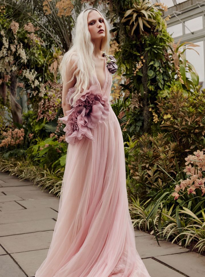 Vera Wang Pembe Gelinlik