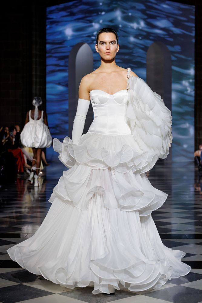 2026 Milla Nova -6-26 A Kesim Straplez Modern Gelinlik