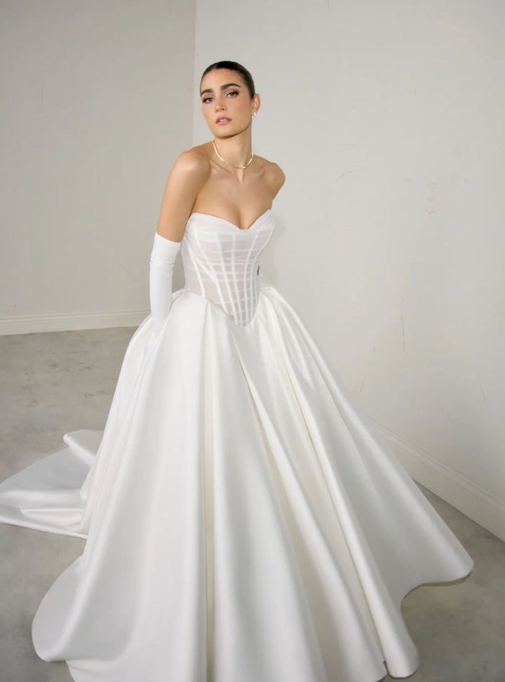 2026 Justin Alexander-40-26 Prenses Kesim Straplez Modern Gelinlik