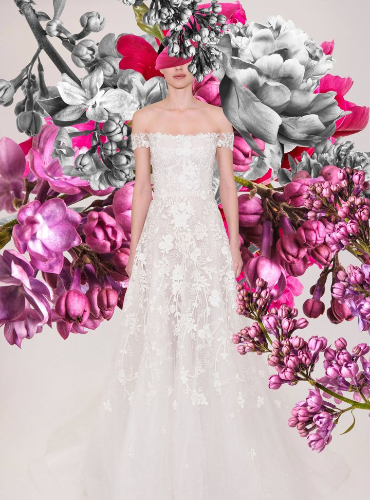 Reem Acra Güpürlü Gelinlik