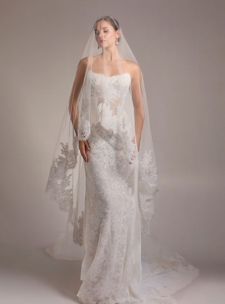 2026 Verdin 11-26 Straplez Vintage Düz Kesim Gelinlik