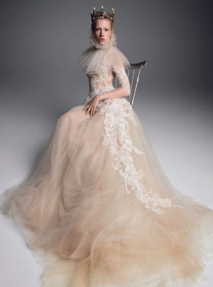 Vera Wang Truvakar Kollu Dantelli Gelinlik