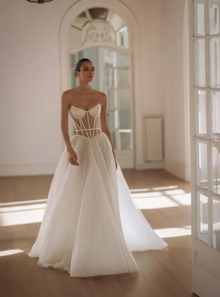 2025 Wona Concept -15-25 A Kesim Straplez Gelinlik