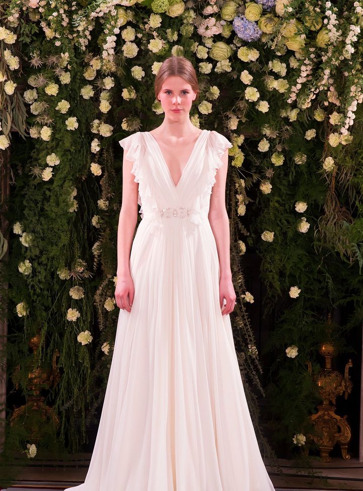 Jenny Packham Derin V Yakalı A Kesim Gelinlik Modeli