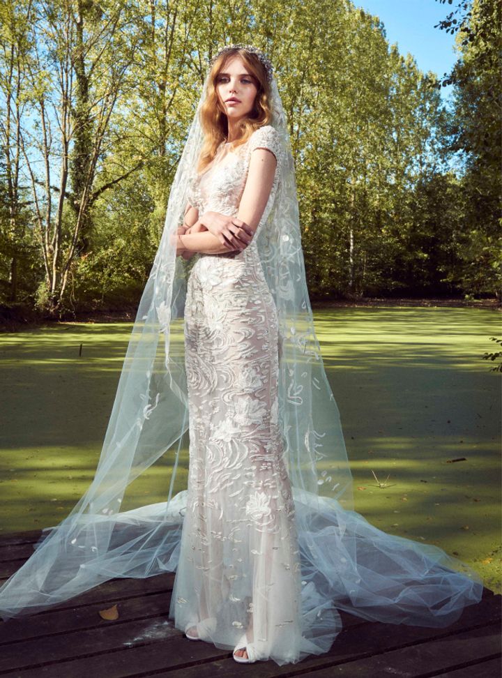 Zuhair Murad  Düz Kesim İşlemeli Gelinlik