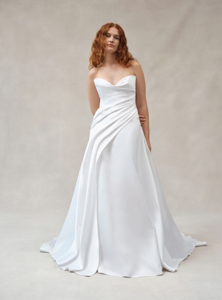 2025 Alexandra Grecco -19-25 A Kesim Straplez Gelinlik