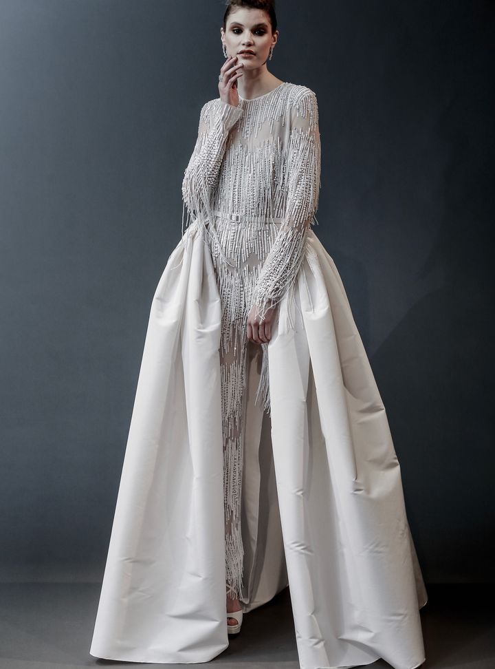 Naeem Khan Çıkarılabilir Etekli Gelinlik