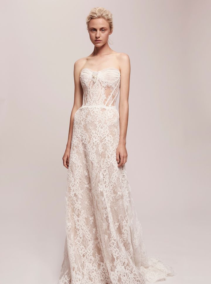 2026 Jaclyn Whyte-21-26 Straplez Modern Düz Kesim Gelinlik