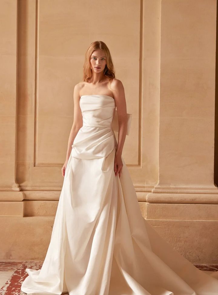 2026 Lihi Hod-16-26 A Kesim Straplez Modern Gelinlik