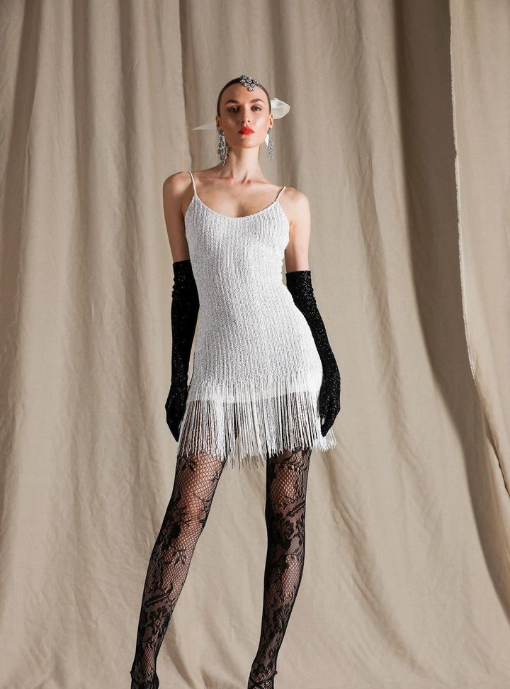 Naeem Khan Püsküllü Gelinlik