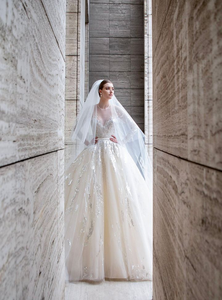 Elie Saab İllüzyon Yaka Gelinlik