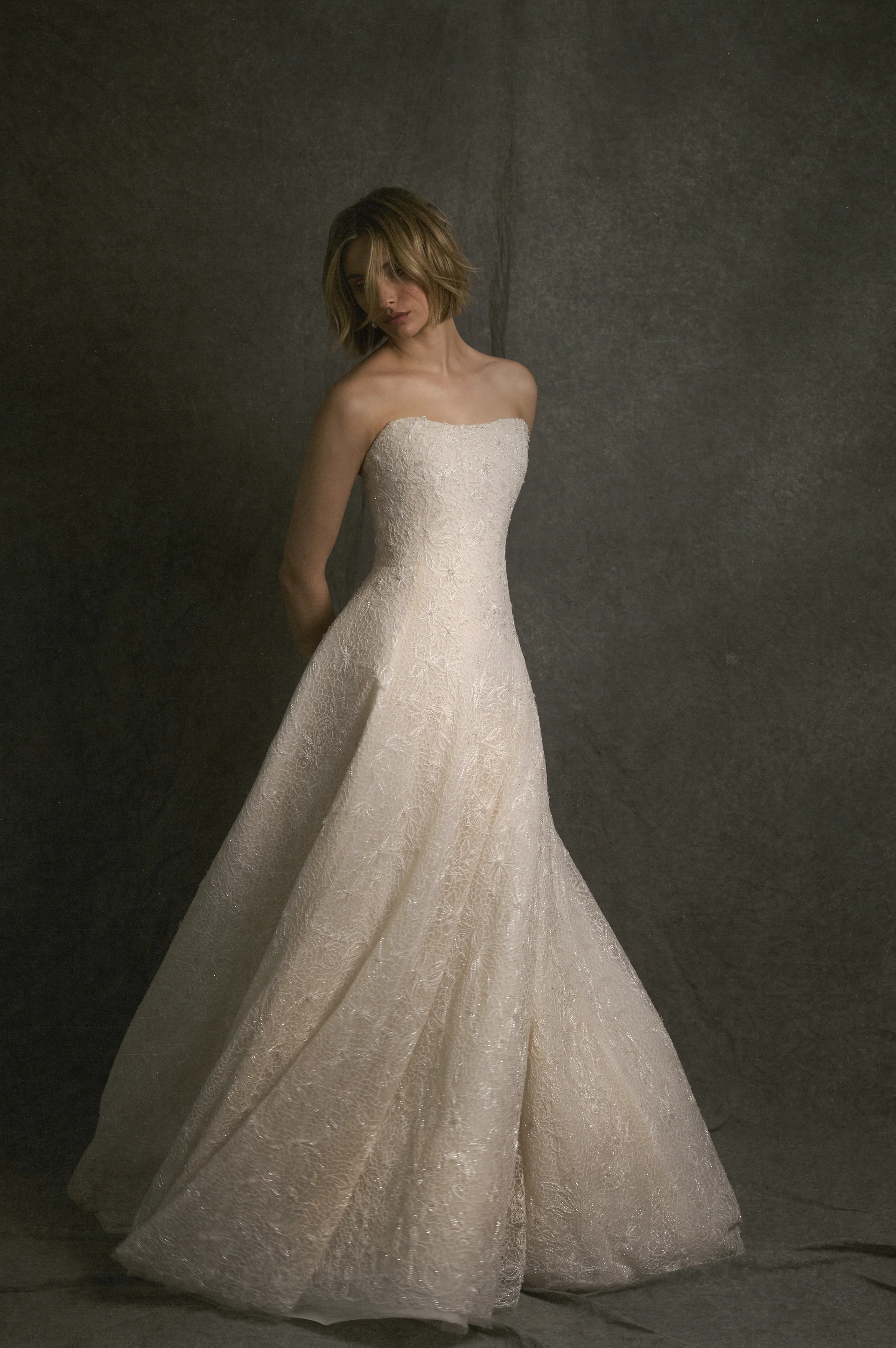 2026 Enaura -15-26 A Kesim Straplez Romantik Gelinlik