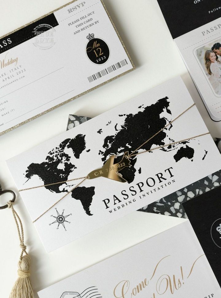 DVT-107-26 Düğün Pasaport Davetiye