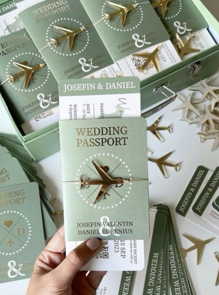 DVT-100-26 Düğün Pasaport Davetiye