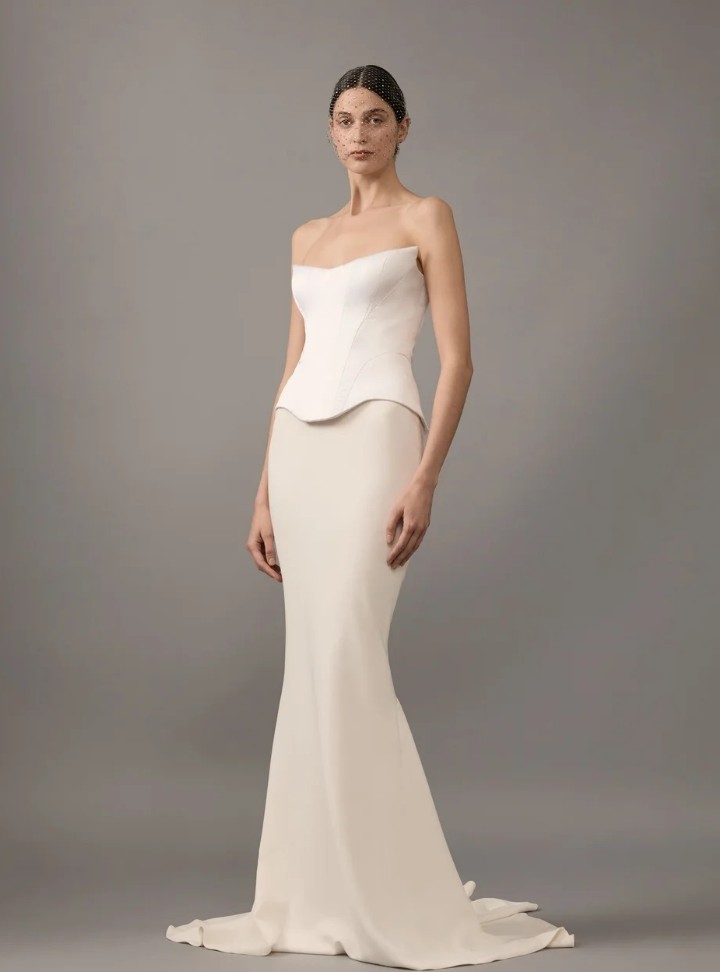 2026 House Of Gilles 27-26 Balık Kesim Bohem Straplez Gelinlik