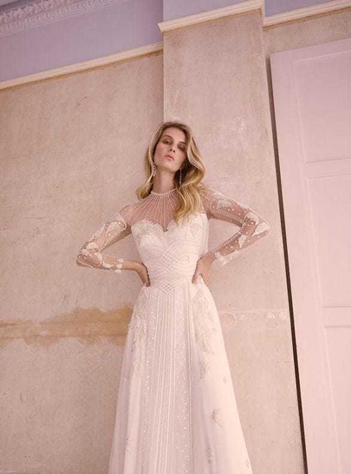 Temperley London İllüzyon Yaka Gelinlik