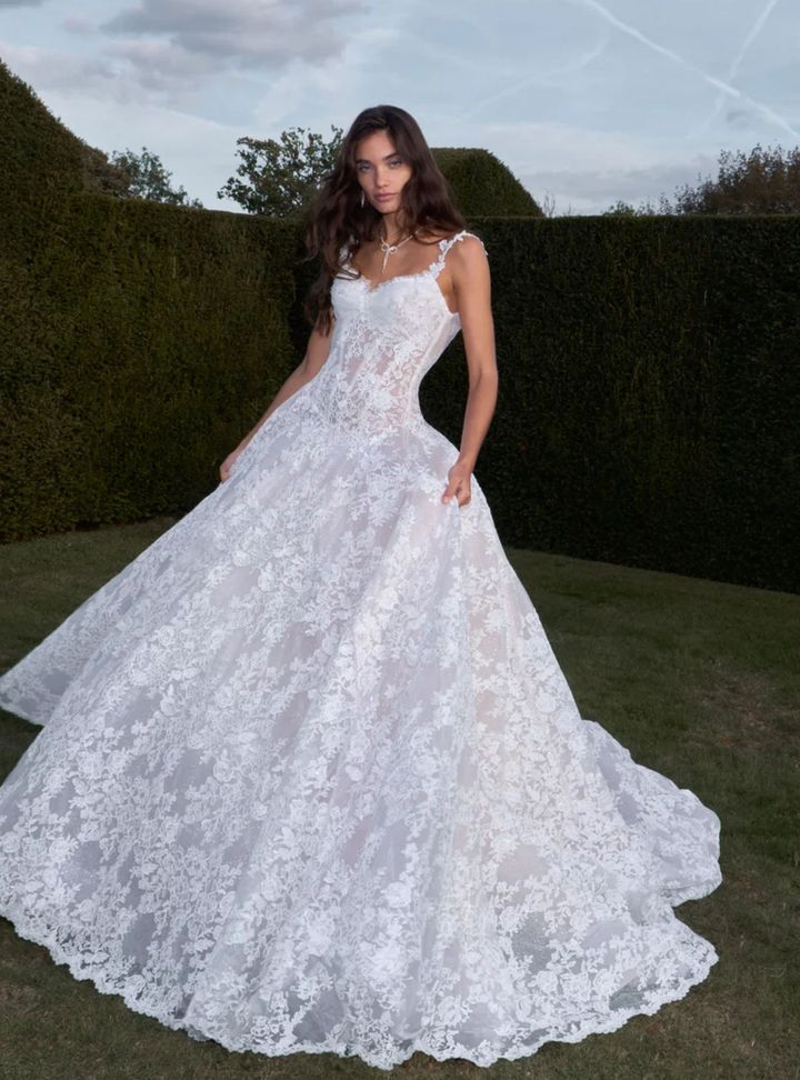 2026 Galia Lahav Alegria-34-26 A Kesim Kare Yaka Modern Gelinlik