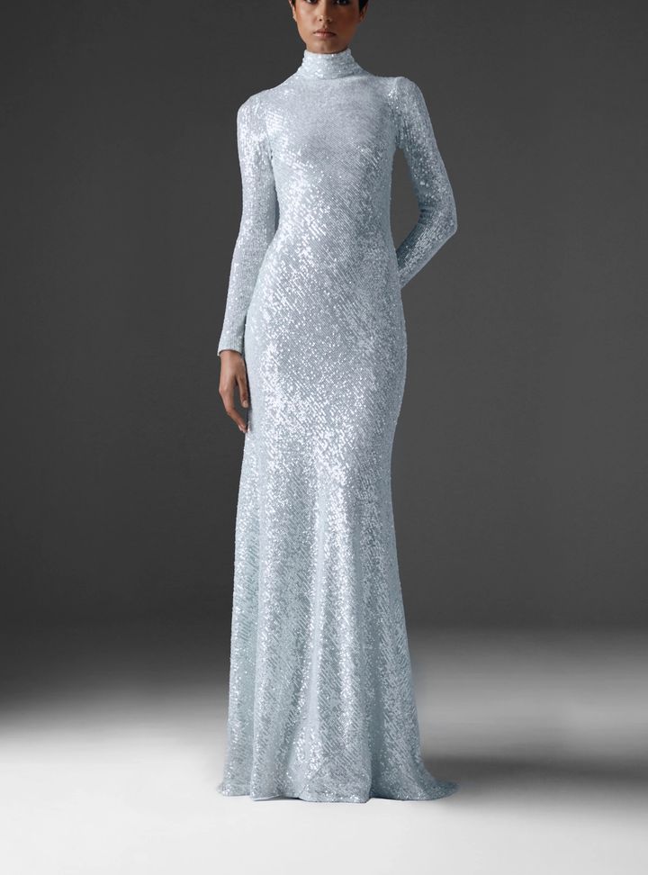 2025 Naeem Khan -13-25 Balık Kesim Gelinlik