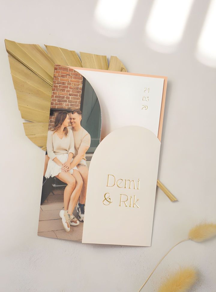 DVT-83-26 Düğün Söz - Nişan Fotoğraflı Davetiye