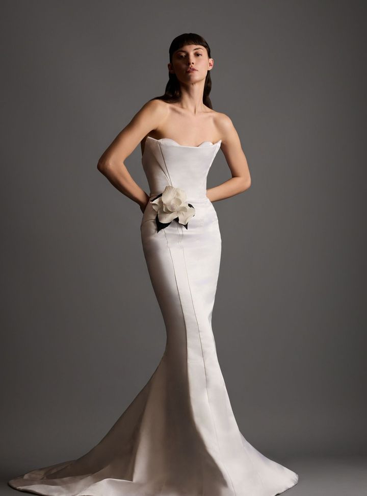 2026 House Of Gilles 55-26 Balık Kesim Straplez Modern Gelinlik