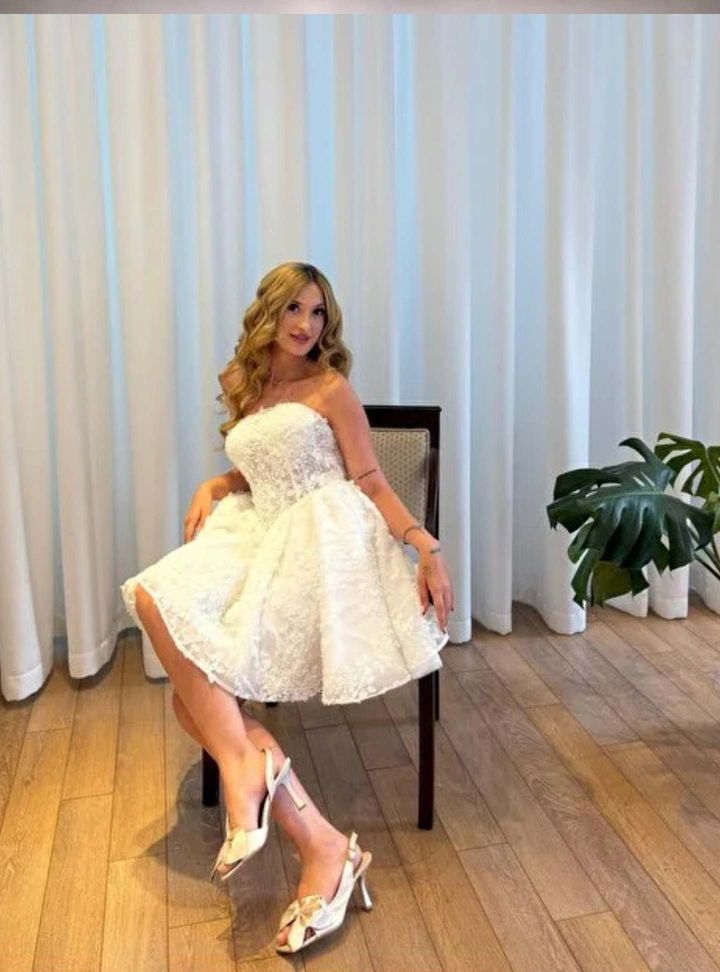 Starplez Hacimli Etek Gelinlik 