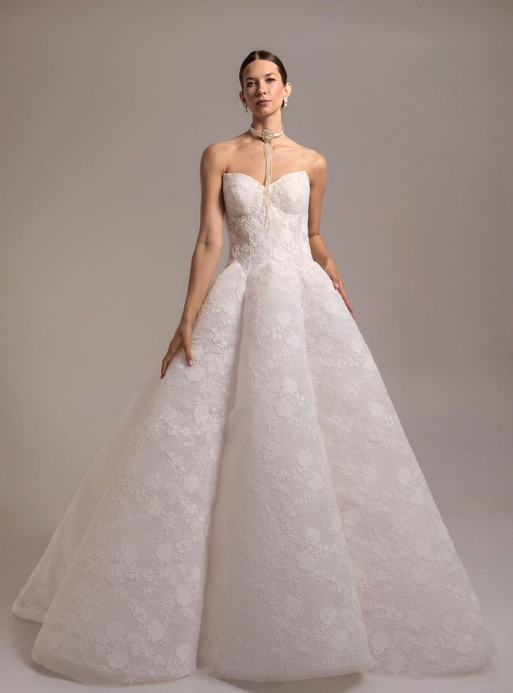 2026 Verdin 14-26 Straplez Kaburga Modern Gelinlik