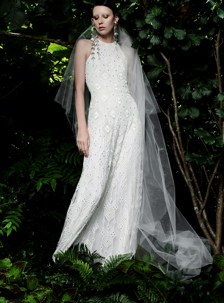 Naeem Khan Halter Yaka Gelinlik