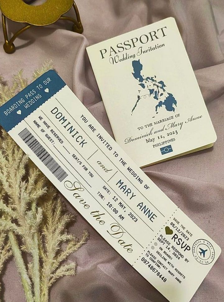 DVT-121-26 Düğün Pasaport Davetiye