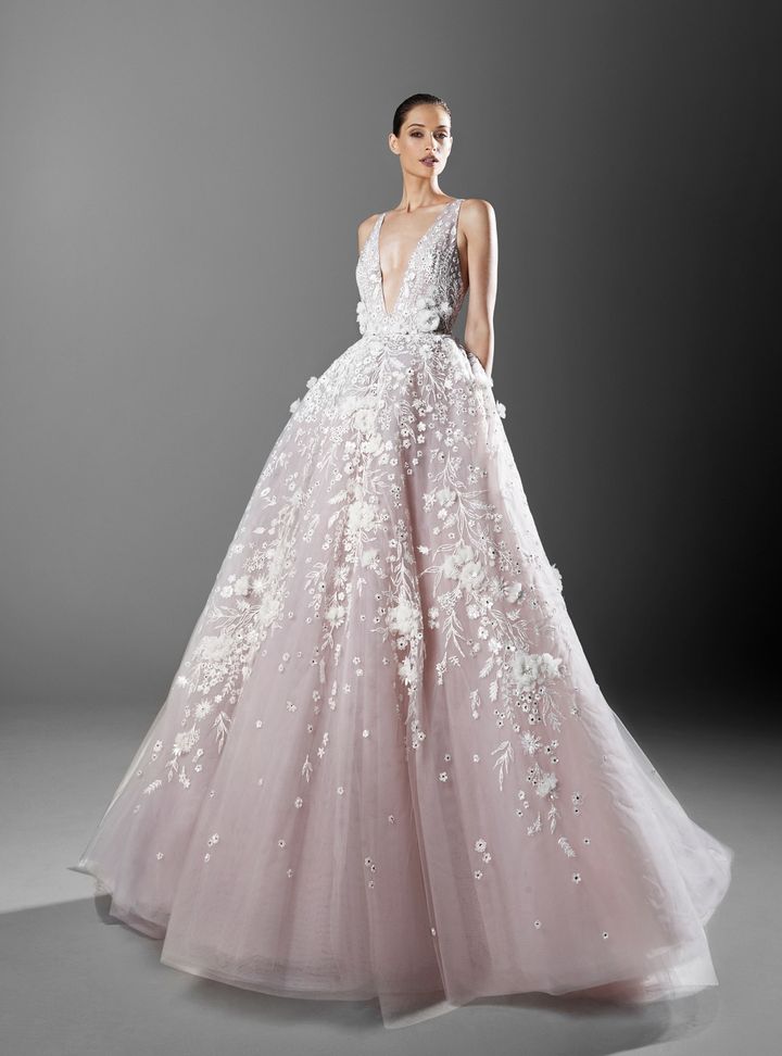 Zuhair Murad Derin V Yaka Gelinlik