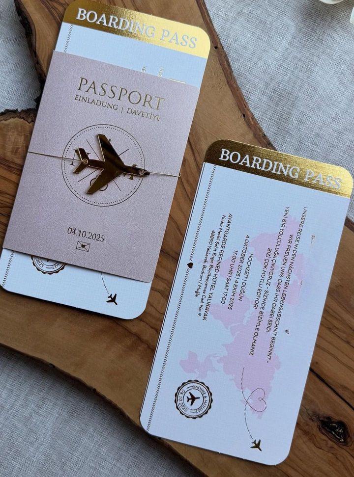 DVT-103-26 Düğün Pasaport Davetiye