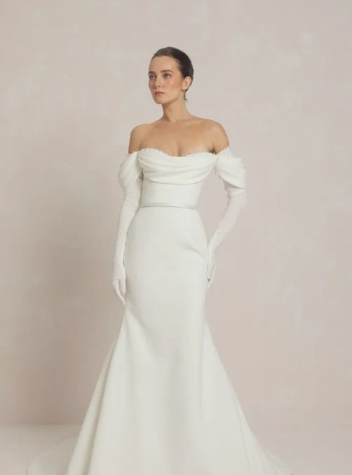 2025 Rami Al Ali -18-25 Balık Kesim Düşük Omuz Modern Gelinlik