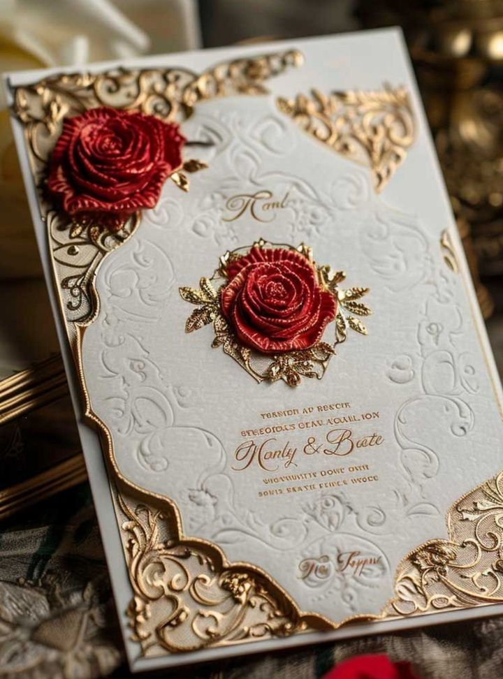 DVT-208-26 Altın Varaklı Kına Davetiye