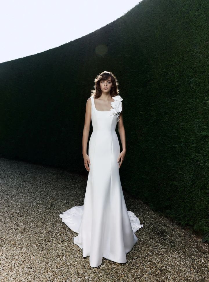 2025 Viktor & Rolf Kare Yaka Balık Kesim Gelinlik