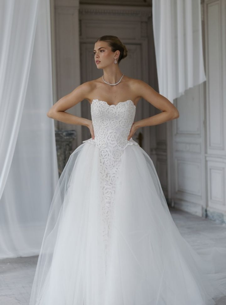 2025 Anne Barge -2-25 A Kesim Straplez Gelinlik