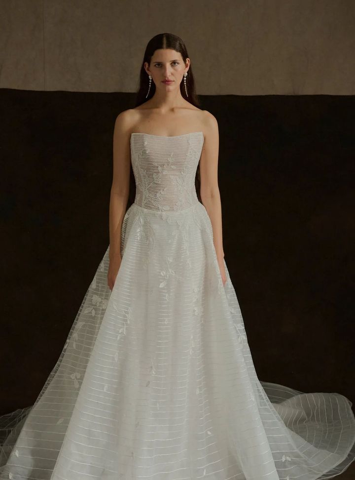 2026 Enaura-19-26 A Kesim Straplez Modern Gelinlik