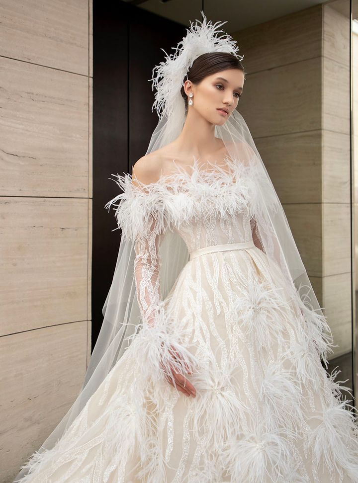 Elie Saab Tüy Detaylı Gelinlik