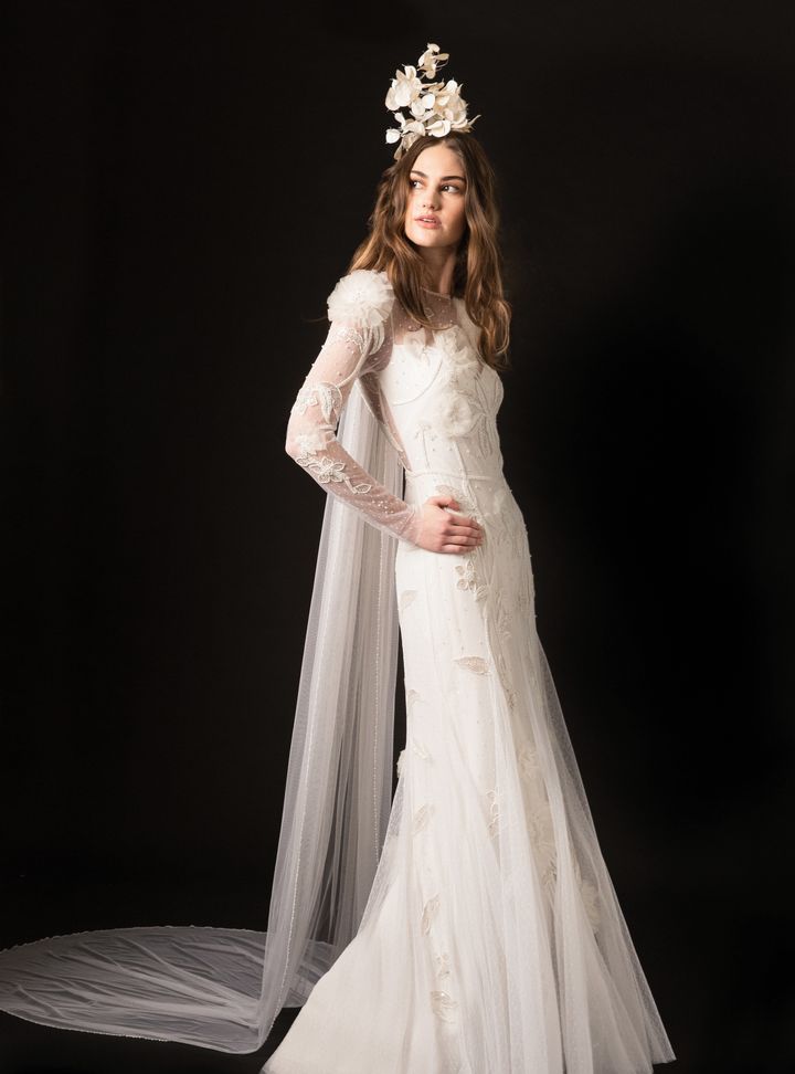 Temperley London Sırt Dekolteli Balık Kesim Gelinlik