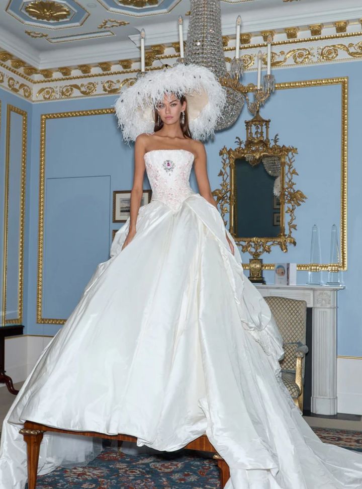 2026 Galia Lahav Alegria-23-26 Prenses Kesim Straplez Vintage Gelinlik