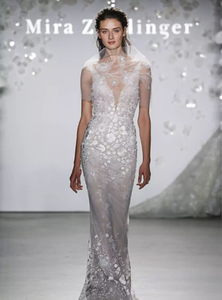 Mira Zwillinger Derin V Yakalı Balık Gelinlik