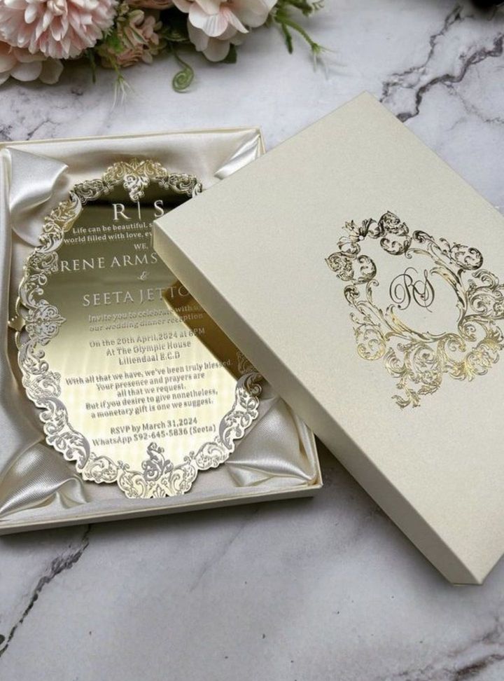 DVT-33-26 Altın Varaklı Davetiye