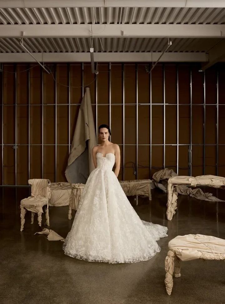 2025 Rita Vinieris -5-25 A Kesim Straplez Modern Gelinlik