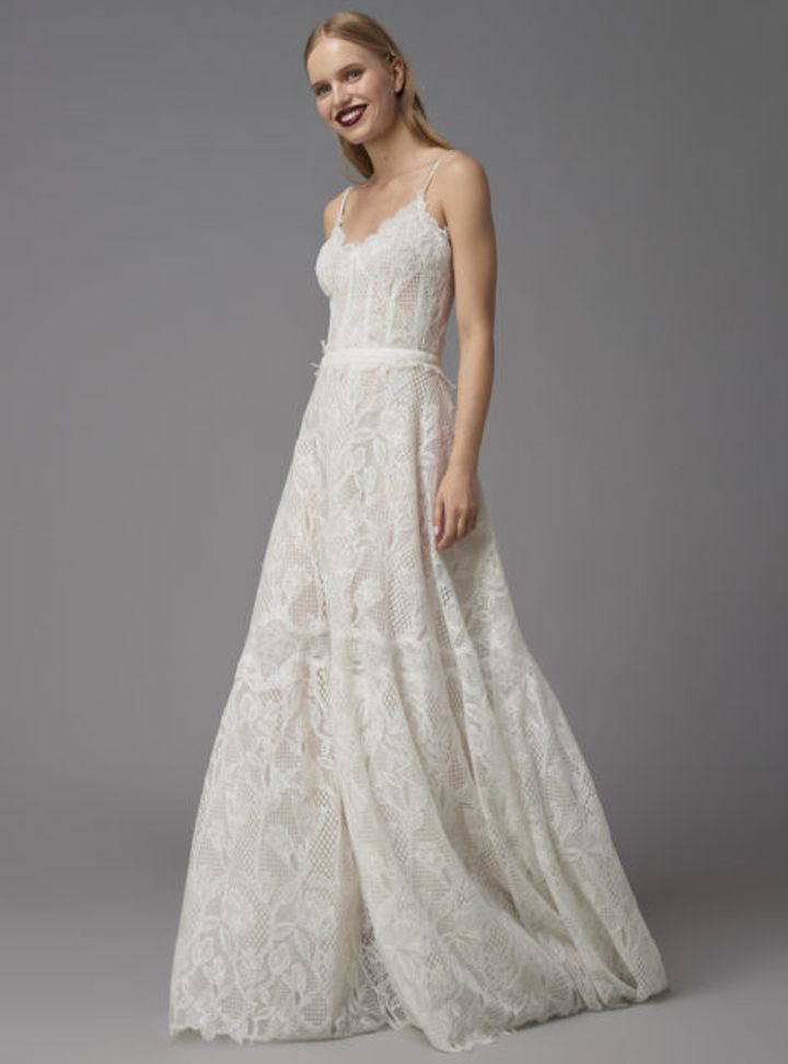 Costarellos Askılı Sade Gelinlik